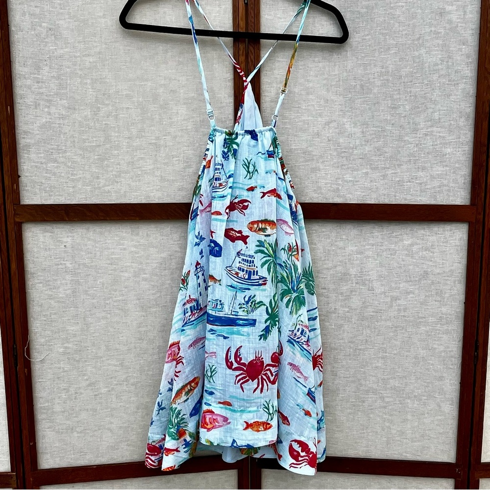 Anthropologie Maeve Ocean Printed Halter Swing Mini Dress NWT - Small - Picture 5 of 16